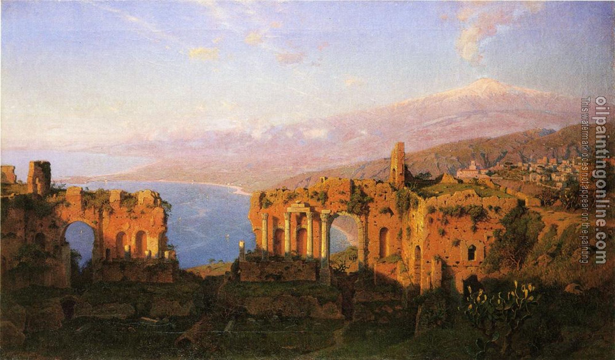 William Stanley Haseltine - Ruins of the Roman Theatre at Taormina Sicily